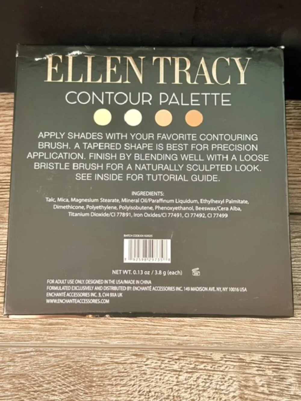 Ellen Tracy Contour Palette Highlight & Contour Makeup Palette New Unused